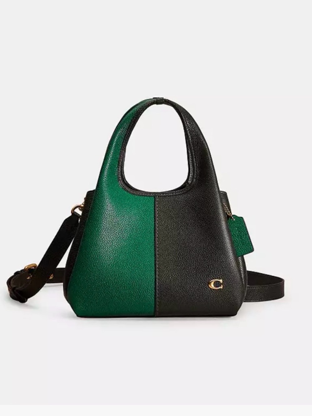 Coach Lana 23 Colorblock leather bag in Amazon green